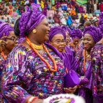 Ojude Oba, started over 100 years ago as a religious festival by the followers of the Muslim faith, a way to celebrate the Eid al-Kabir.  Over time it has attracted people of all faiths and tourists in and out of Nigeria. Usually held on the third day after the Eid al-Kabir, in Ijebu Ode , a town in Ogun State in Nigeria.
Various peers and age groups pay tribute to the King (Awujale of Ijebu), they are dressed in various colourful attires to pay respect to the King. It is a very glamorous and colourful festival. Lots of dancing in their colourful cultural attires (aos ebi), horse parade and  cultural dances.  During the festival, there are intermittents gun shots.